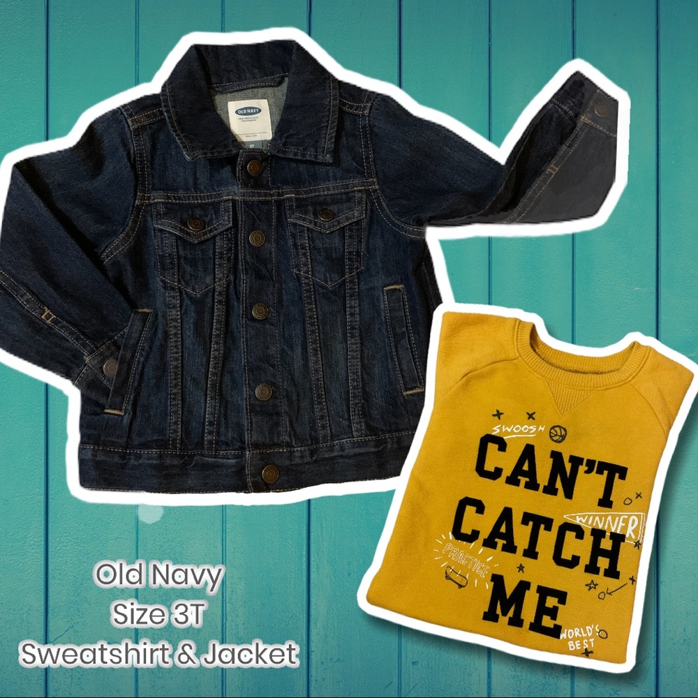 3T Old Navy Sweatshirt & Denim Combo